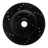 633-54009L Drilled/Slotted Brake Rotor [Black], 1970-1972 Ford/Lincoln/Mercury/Mazda, Position: Front Left - image 1