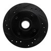 633-54012L Drilled/Slotted Brake Rotor [Black], 1974-1980 Ford/Lincoln/Mercury/Mazda, Position: Front Left - image 1