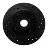 633-54012R Drilled/Slotted Brake Rotor [Black], 1974-1980 Ford/Lincoln/Mercury/Mazda, Position: Front Right - image 1