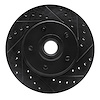 633-54014R Drilled/Slotted Brake Rotor [Black], 1974-1980 Ford/Lincoln/Mercury/Mazda, Position: Front Right - image 1