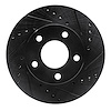 633-54016D Drilled/Slotted Brake Rotor [Black], 1975-1980 Ford/Lincoln/Mercury/Mazda, Position: Rear Right - image 1