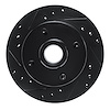 633-54018L Drilled/Slotted Brake Rotor [Black], 1979-1981 Ford/Lincoln/Mercury/Mazda, Position: Front Left - image 1