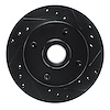 633-54018R Drilled/Slotted Brake Rotor [Black], 1979-1981 Ford/Lincoln/Mercury/Mazda, Position: Front Right - image 1