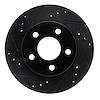 633-54020L Drilled/Slotted Brake Rotor [Black], 1986-1992 Ford/Lincoln/Mercury/Mazda, Position: Front Left,Rear Left - image 1