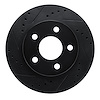 633-54022L Drilled/Slotted Brake Rotor [Black], 1986-1992 Ford/Lincoln/Mercury/Mazda, Position: Front Left - image 1