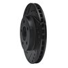 633-54027L Drilled/Slotted Brake Rotor [Black], 1989-1990 Ford/Lincoln/Mercury/Mazda, Position: Front Left - image 2