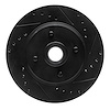 633-54028R Drilled/Slotted Brake Rotor [Black], 1987-1988 Ford/Lincoln/Mercury/Mazda, Position: Front Right - image 1