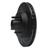 633-54028R Drilled/Slotted Brake Rotor [Black], 1987-1988 Ford/Lincoln/Mercury/Mazda, Position: Front Right - image 2