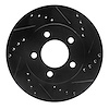 633-54029R Drilled/Slotted Brake Rotor [Black], 1970-1993 Ford/Lincoln/Mercury/Mazda, Position: Front Right - image 1