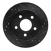 633-54030R Drilled/Slotted Brake Rotor [Black], 1990-1992 Ford/Lincoln/Mercury/Mazda, Position: Rear Right - image 1