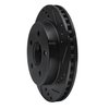 633-54030R Drilled/Slotted Brake Rotor [Black], 1990-1992 Ford/Lincoln/Mercury/Mazda, Position: Rear Right - image 2