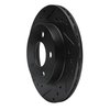 633-54031L Drilled/Slotted Brake Rotor [Black], 1993-1998 Ford/Lincoln/Mercury/Mazda, Position: Rear Left - image 2