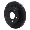 633-54032L Drilled/Slotted Brake Rotor [Black], 1993-2005 Ford/Lincoln/Mercury/Mazda, Position: Rear Left - image 2