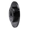 633-54032R Drilled/Slotted Brake Rotor [Black], 1993-2005 Ford/Lincoln/Mercury/Mazda, Position: Rear Right - image 2
