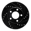 633-54033R Drilled/Slotted Brake Rotor [Black], 1994-2004 Ford/Lincoln/Mercury/Mazda, Position: Front Right - image 1