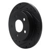 633-54034L Drilled/Slotted Brake Rotor [Black], 1994-2004 Ford/Lincoln/Mercury/Mazda, Position: Rear Left - image 2
