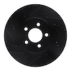633-54036L Drilled/Slotted Brake Rotor [Black], 1994-2004 Ford/Lincoln/Mercury/Mazda, Position: Front Left - image 1