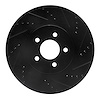 633-54036R Drilled/Slotted Brake Rotor [Black], 1994-2004 Ford/Lincoln/Mercury/Mazda, Position: Front Right - image 1