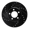 633-54038L Drilled/Slotted Brake Rotor [Black], 1993-2007 Ford/Lincoln/Mercury/Mazda, Position: Front Left