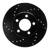 633-54039L Drilled/Slotted Brake Rotor [Black], 1991-2000 Ford/Lincoln/Mercury/Mazda, Position: Front Left - image 1