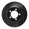 633-54042L Drilled/Slotted Brake Rotor [Black], 1967-1967 Ford/Lincoln/Mercury/Mazda, Position: Front Left - image 1