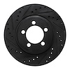 633-54043L Drilled/Slotted Brake Rotor [Black], 1965-1966 Ford/Lincoln/Mercury/Mazda, Position: Front Left - image 1