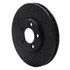 633-54044L Drilled/Slotted Brake Rotor [Black], 2000-2006 Multiple Makes/Models, Position: Front Left - image 2