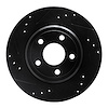 633-54046L Drilled/Slotted Brake Rotor [Black], 2000-2006 Multiple Makes/Models, Position: Rear Left - image 1
