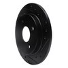 633-54049R Drilled/Slotted Brake Rotor [Black], 2001-2019 Ford/Lincoln/Mercury/Mazda, Position: Rear Right - image 2