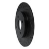 633-54051L Drilled/Slotted Brake Rotor [Black], 2002-2004 Ford/Lincoln/Mercury/Mazda, Position: Rear Left - image 2