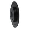 633-54051R Drilled/Slotted Brake Rotor [Black], 2002-2004 Ford/Lincoln/Mercury/Mazda, Position: Rear Right - image 2