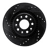 633-54052L Drilled/Slotted Brake Rotor [Black], 2005-2009 Ford/Lincoln/Mercury/Mazda, Position: Front Left - image 1