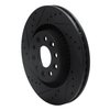 633-54052L Drilled/Slotted Brake Rotor [Black], 2005-2009 Ford/Lincoln/Mercury/Mazda, Position: Front Left - image 2