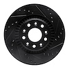 633-54052R Drilled/Slotted Brake Rotor [Black], 2005-2009 Ford/Lincoln/Mercury/Mazda, Position: Front Right - image 1