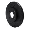 633-54053L Drilled/Slotted Brake Rotor [Black], 2005-2012 Ford/Lincoln/Mercury/Mazda, Position: Front Left - image 2