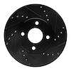 633-54053R Drilled/Slotted Brake Rotor [Black], 2005-2012 Ford/Lincoln/Mercury/Mazda, Position: Front Right - image 1