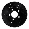 633-54056L Drilled/Slotted Brake Rotor [Black], 2005-2010 Ford/Lincoln/Mercury/Mazda, Position: Front Left - image 1