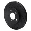 633-54056L Drilled/Slotted Brake Rotor [Black], 2005-2010 Ford/Lincoln/Mercury/Mazda, Position: Front Left - image 2