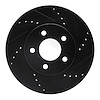 633-54056R Drilled/Slotted Brake Rotor [Black], 2005-2010 Ford/Lincoln/Mercury/Mazda, Position: Front Right - image 1