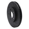633-54056R Drilled/Slotted Brake Rotor [Black], 2005-2010 Ford/Lincoln/Mercury/Mazda, Position: Front Right - image 2