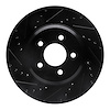 633-54057L Drilled/Slotted Brake Rotor [Black], 2005-2014 Ford/Lincoln/Mercury/Mazda, Position: Front Left - image 1