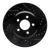 633-54057R Drilled/Slotted Brake Rotor [Black], 2005-2014 Ford/Lincoln/Mercury/Mazda, Position: Front Right - image 1
