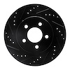 633-54058L Drilled/Slotted Brake Rotor [Black], 2005-2014 Ford/Lincoln/Mercury/Mazda, Position: Rear Left - image 1
