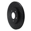 633-54058L Drilled/Slotted Brake Rotor [Black], 2005-2014 Ford/Lincoln/Mercury/Mazda, Position: Rear Left - image 2
