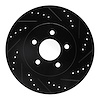 633-54058R Drilled/Slotted Brake Rotor [Black], 2005-2014 Ford/Lincoln/Mercury/Mazda, Position: Rear Right - image 1