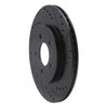 633-54058R Drilled/Slotted Brake Rotor [Black], 2005-2014 Ford/Lincoln/Mercury/Mazda, Position: Rear Right - image 2