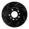 633-54059L Drilled/Slotted Brake Rotor [Black], 2006-2013 Ford/Lincoln/Mercury/Mazda, Position: Front Left - image 1