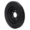 633-54060L Drilled/Slotted Brake Rotor [Black], 2007-2014 Ford/Lincoln/Mercury/Mazda, Position: Front Left - image 4