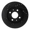 633-54061L Drilled/Slotted Brake Rotor [Black], 2008-2011 Ford/Lincoln/Mercury/Mazda, Position: Front Left - image 1