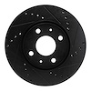 633-54061R Drilled/Slotted Brake Rotor [Black], 2008-2011 Ford/Lincoln/Mercury/Mazda, Position: Front Right - image 1